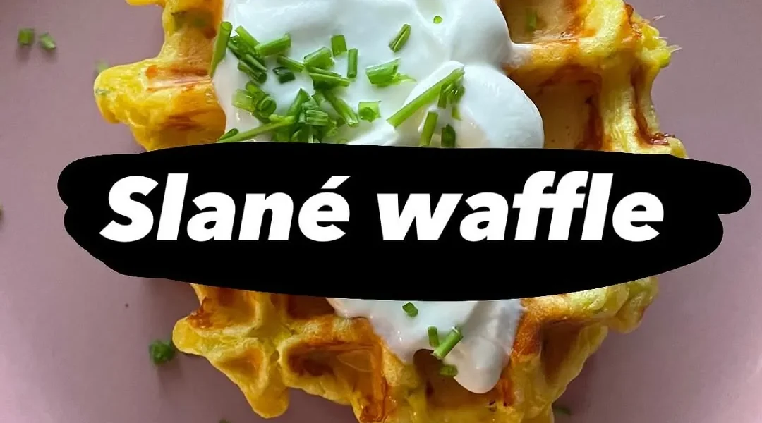 Slané waffle s pažítkou pre deti