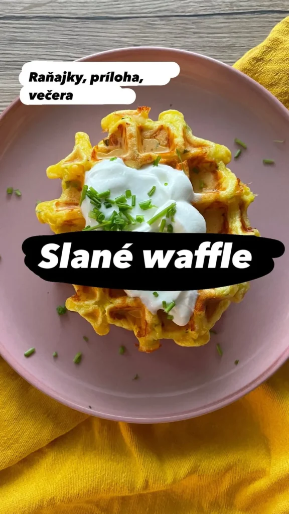 Slané waffle s pažítkou pre deti