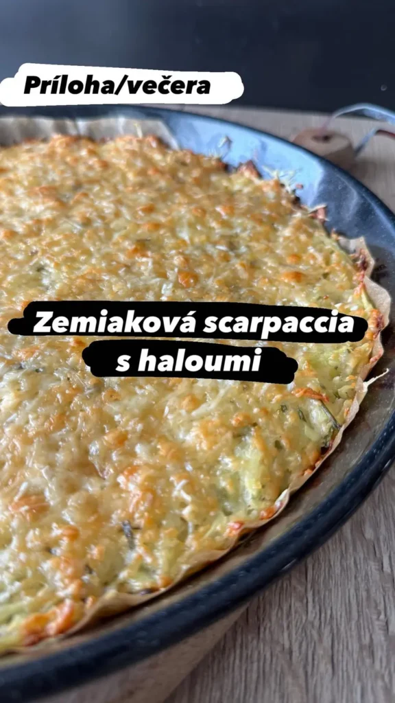 Chrumkavá zemiaková scarpaccia s haloumi – haruľa pre deti