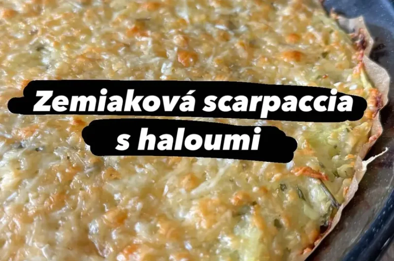 Chrumkavá zemiaková scarpaccia s haloumi – haruľa pre deti