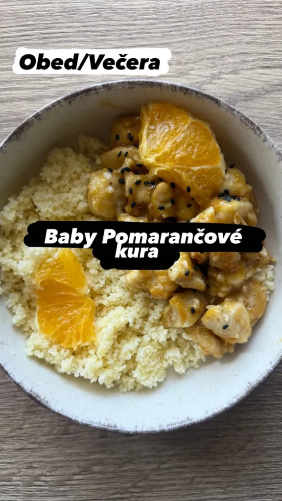 Pomarančové kura na tanieri pre deti