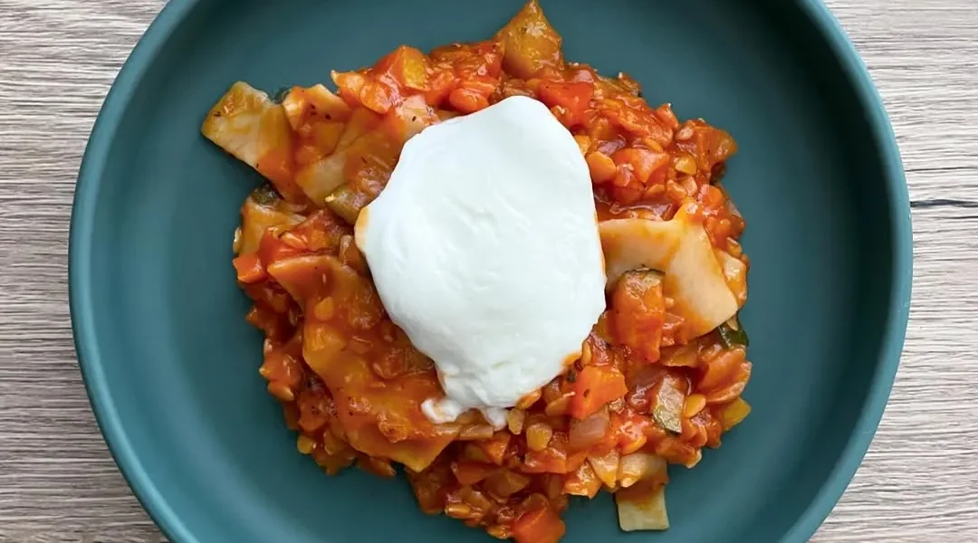 Lasagne bez mäsa z jednej panvice